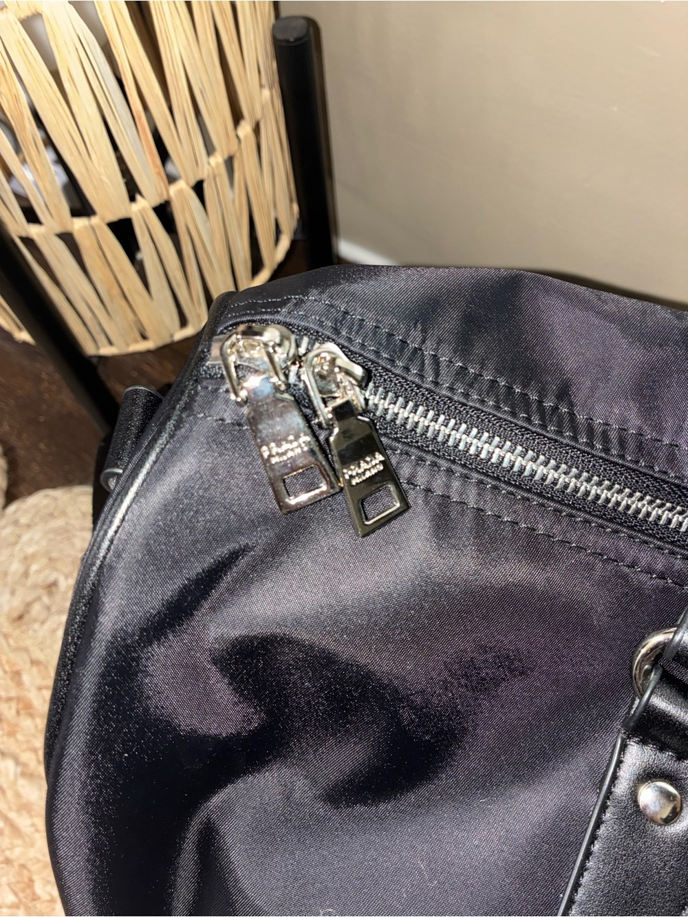 Prada Black Nylon Duffel with Leather Trim and Silver Hardware - Picture 4 of 4
